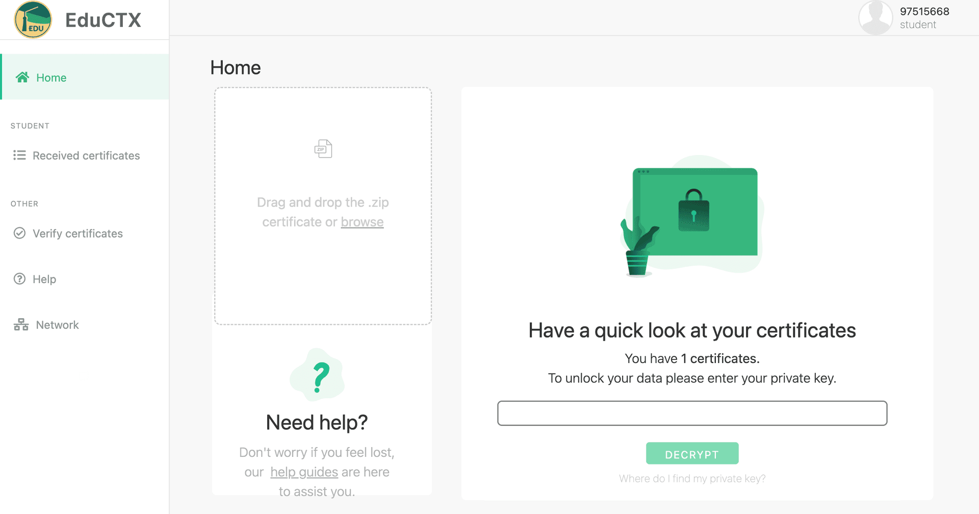 EduCTX V1 project screenshot