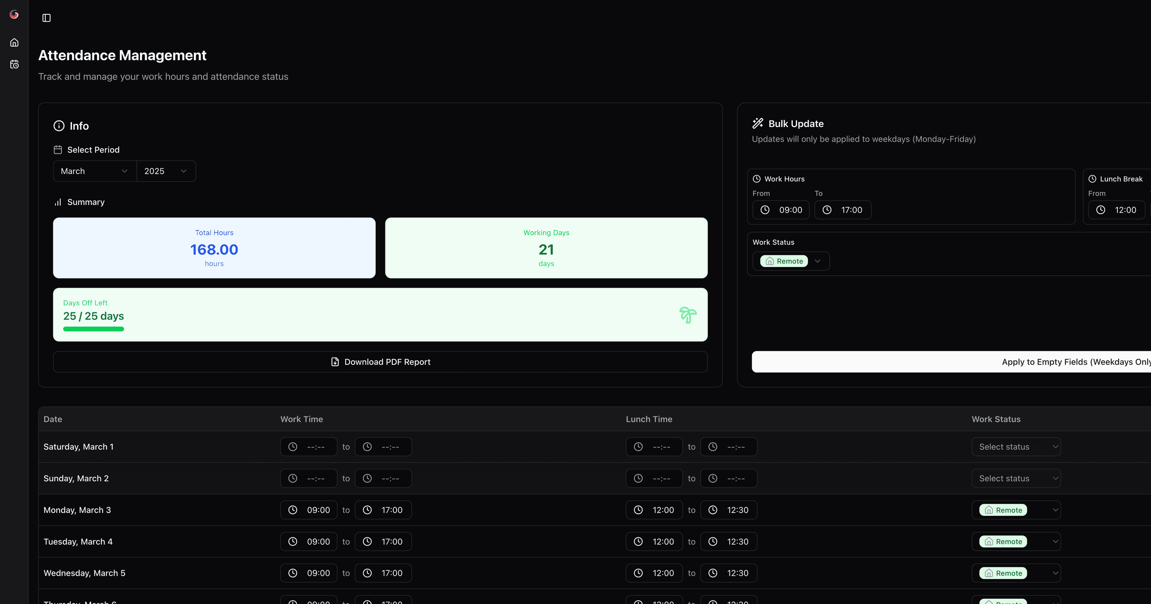 Lutra Labs Internal Dashboard project screenshot