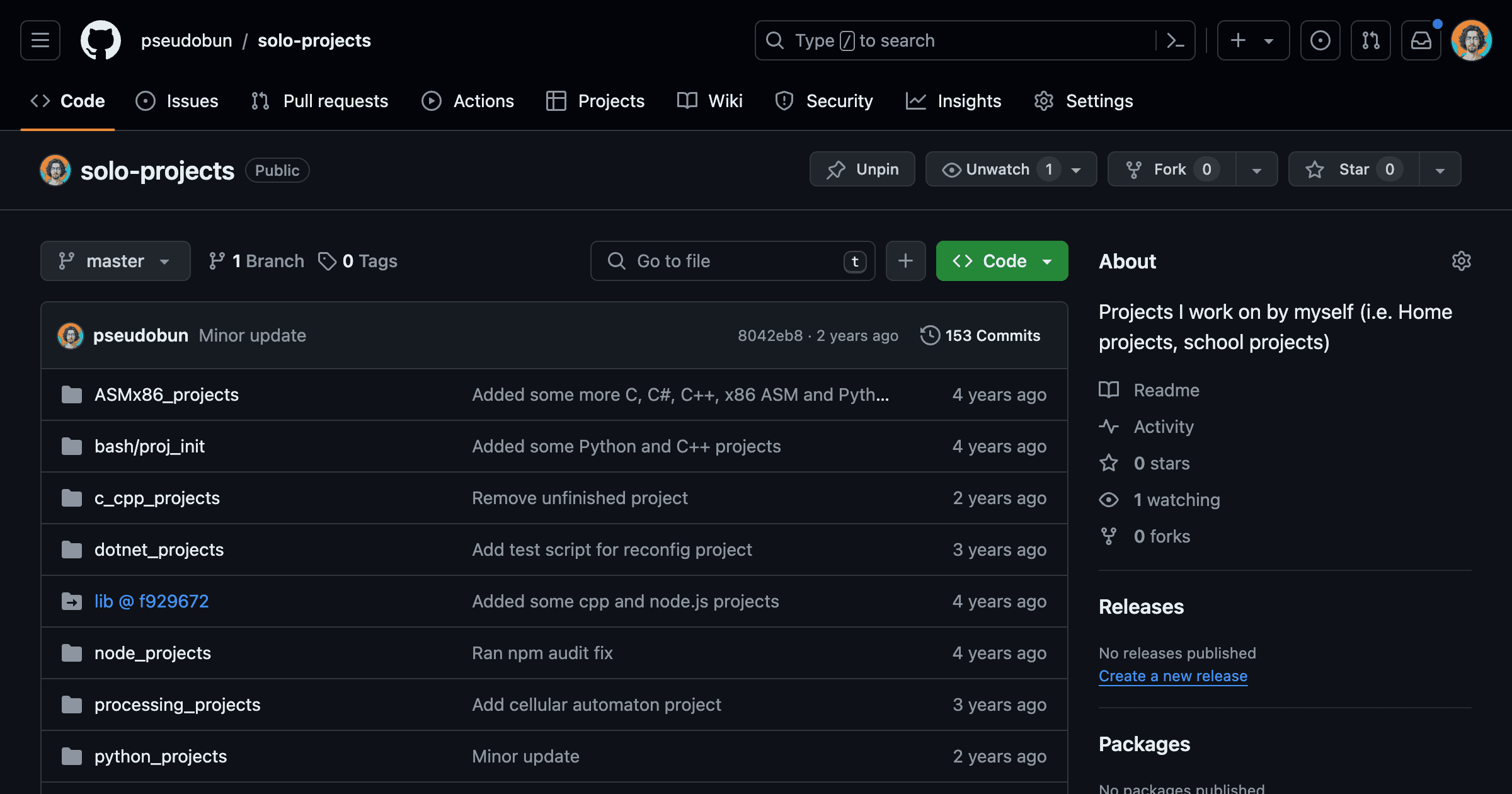 University projects project screenshot